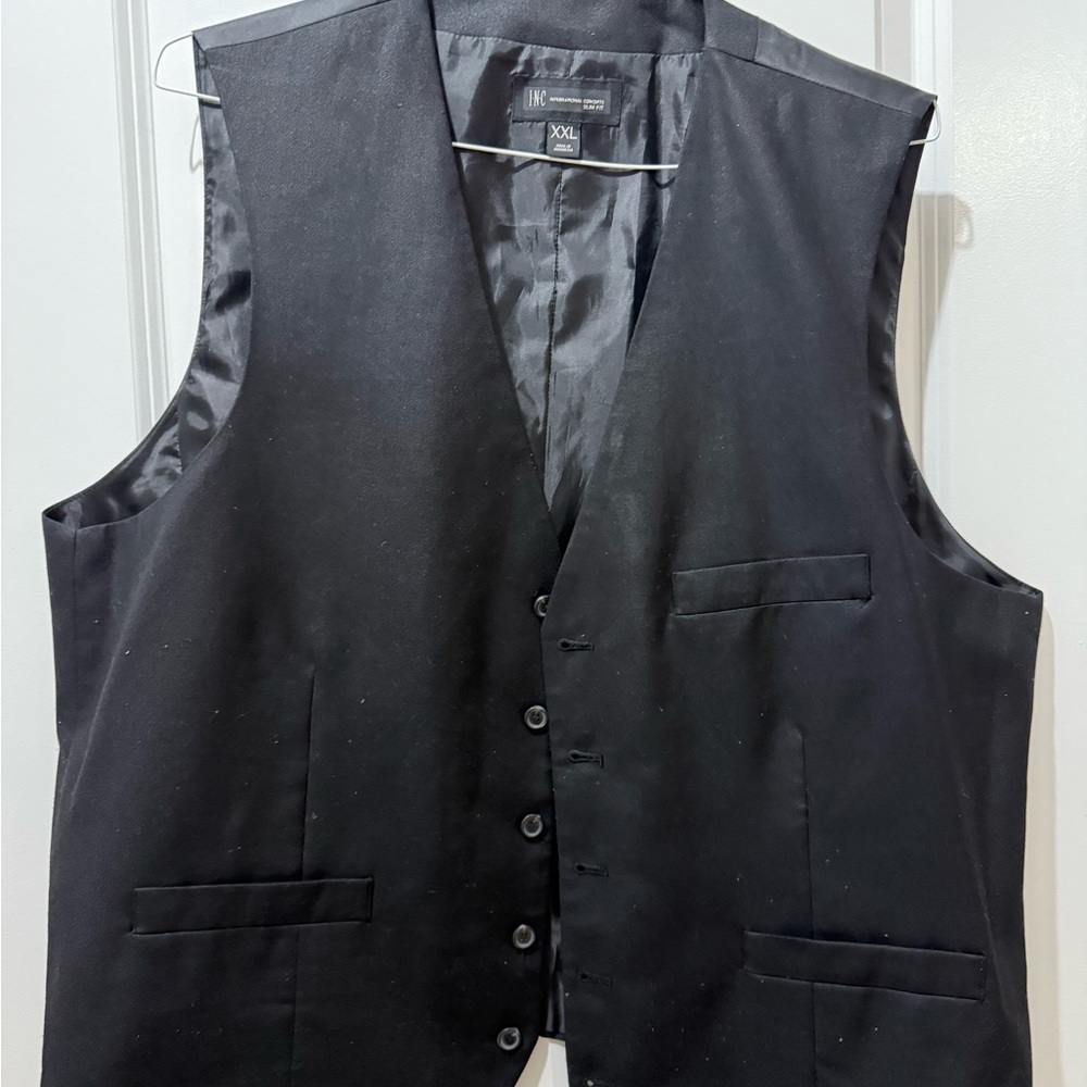 INC International Concepts Black Men's Vest